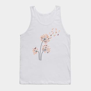 Corgi Flower Fly Dandelion Funny Dog Lover Tank Top